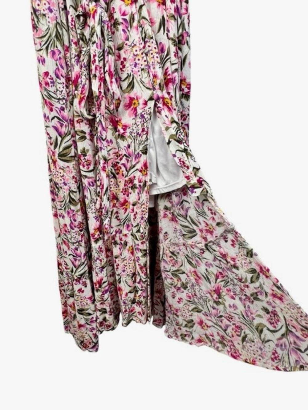 Lane Bryant Pink Floral Wrap-Style Maxi Dress - Picture 6 of 9